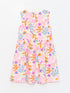 LC Waikiki Crew Neck Patterned Girl Dress